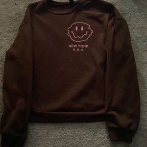 Brown nyc crew neck